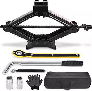 Car Jack Kit Scissor Jack for Car 1.5 Ton (3307 Lbs) Scissor Jack Kit Universal - Picture 1 of 7