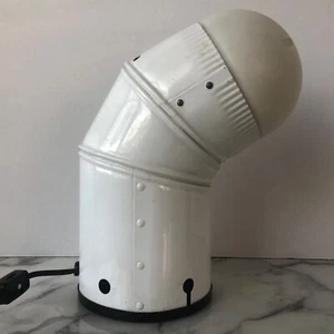 Insolita LAMPADA DA TAVOLO stile INDUSTRIALE vintage luce anni 60-80 MCM corpo acciaio - Foto 1 di 7