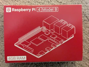 Raspberry Pi 4 Model B, 4GB RAM (RPI4-MODBP-4GB) - New In Box - Afbeelding 1 van 6