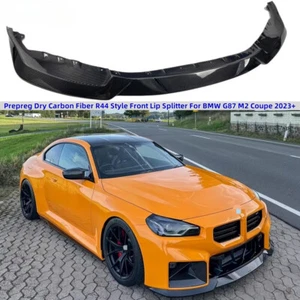 Divisor de labios delantero de fibra de carbono seco estilo preimpregnado R44 para BMW G87 M2 cupé 2023+ - Imagen 1 de 9
