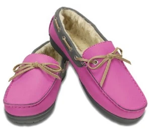 Crocs Colorlite Lined Loafer Wild Orchid Pink / Gray Narrow Width Women 6  NWT - Picture 1 of 4