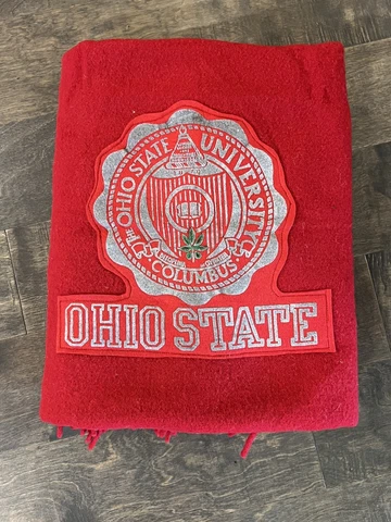 New Vintage Pendleton Wool Stadium Blanket - Ohio State University Cover