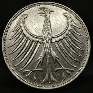 5 DEUTSCHE MARK ARGENT 625‰ 1967 D MUNICH ALLEMAGNE / GERMANY SILVER - Picture 1 of 2
