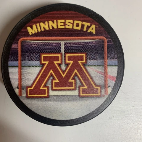 University of Minnesota Golden Gophers Hockey Puck Logo Official Cover