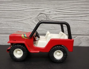 Vintage 1970's Mini Buddy L Pressed Steel Red Jeep - Picture 1 of 6