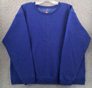 Hanes Soft Sweats Sweatshirt Womens Size XL Blue Royal Sweater Comfy Stretch EUC