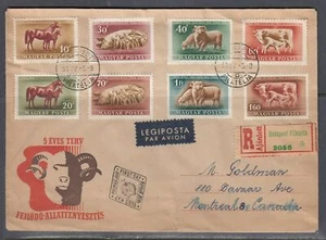 Hungary Scott 929-32 & C87-90 FDC - Livestock - Imagen 1 de 1