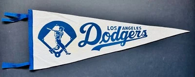 Raro banderín de béisbol de tamaño completo de los Dodgers de Los Ángeles Foto 1 de 4