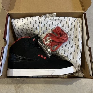 FILA® Vulc 13 Matte Kid's Sz 6 Youth Or Size 8 Women’s Black And Red NIB - Picture 1 of 10