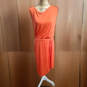 NWT TROUVE Orange Sleeveless Jersey Dress Size Large - Picture 1 of 6