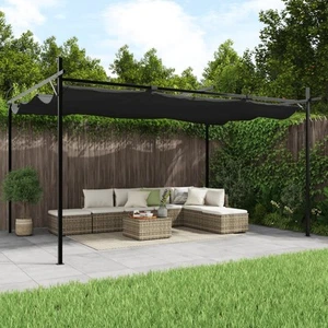 Pergola with Retractable Roof Outdoor Canopy Garden Patio Shade 395x292x23 60119 - Picture 1 of 8