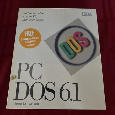 Sealed IBM MS-DOS 6.1 6.22 Installer Floppy Disks 5.25" 1.2MB NEW RARE BOX - Image 1 of 3