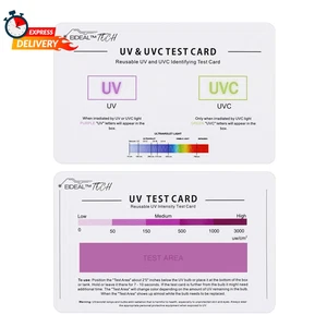 EIDEAL™ | Tarjeta de prueba UV y UVC y tarjeta de prueba de intensidad UV | Tarjeta de prueba UV 3 en 1 | UV - Imagen 1 de 12