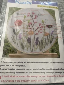 embroidery starter kit for beginners Flowers Kissbuty - Picture 1 of 1