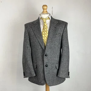 Blazer St Michael M&S Tweed Para Hombre 40S Blanco y Negro Donegal Mancha Espiga - Imagen 1 de 15