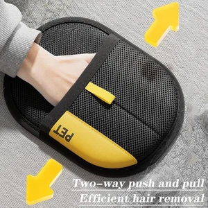 Pet Hair Removal Tool Reusable Static Removal Gloves Sided Double T7R4 - Picture 1 of 14