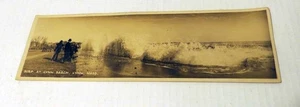 c. 1920s Panoramic RPPC – Surf at Lynn Beach, Lynn, Mass. 11" x 3.5" RPPC RARE - Picture 1 of 4