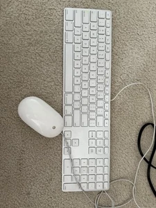 Clavier filaire USB Apple blanc aluminium souris puissante A1152 A1243 d'occasion UUCUA - Photo 1/12