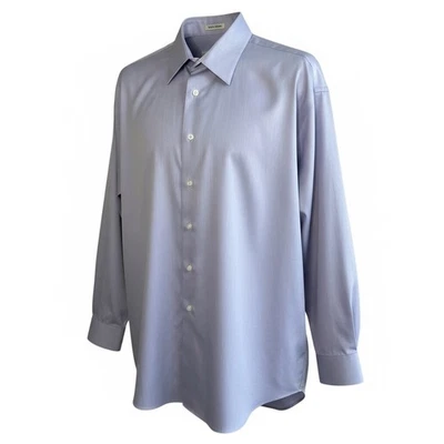 Camisa de vestir Pronto Uomo púrpura lavanda sin hierro talla 17,5 32-33 Foto 1 de 4