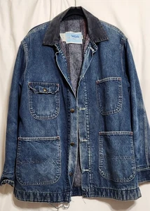 Vintage Sears Arbeit Freizeit Denim blau Decke gefüttert Hausarbeit Mantel Jacke Erwachsene Large - Bild 1 von 15