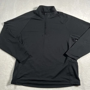 Bonobos Golf Quarter Zip Uomo Large Nero Slim Fit Performance Tasca Large - Foto 1 di 10
