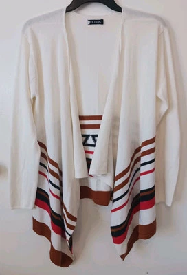 Volcom Cardigan Sweater Womens M/L Aztec Open Front Boho Go-Go Wrap longsleeve - Image 1 of 4