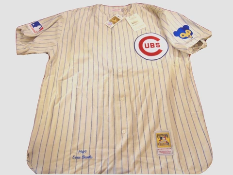 MITCHELL & NESS MLB 1969 CHICAGO CUBS ERNIE BANKS WOOL AUTHENTIC JERSEY 3XL 56 Cover