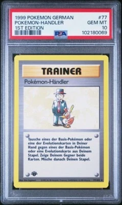 PSA 10 POKEMON HANDLER 77 BASE SET GERMAN 1ST EDITION GEM MINT - Image 1 of 2