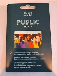 Carte Public Mobile Multi SIM Nano Micro Régulière 4G LTE Prépayée ou Postpayée 3 en 1 - Photo 1 sur 2