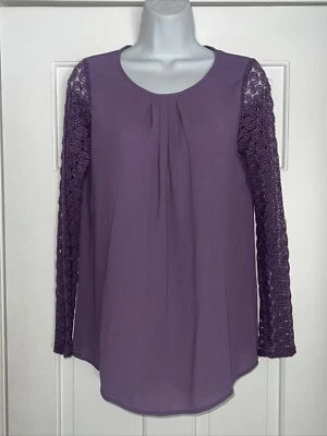 Prendas para el torso Sabine para mujer talla pequeña púrpura mangas largas  Foto 1 de 4