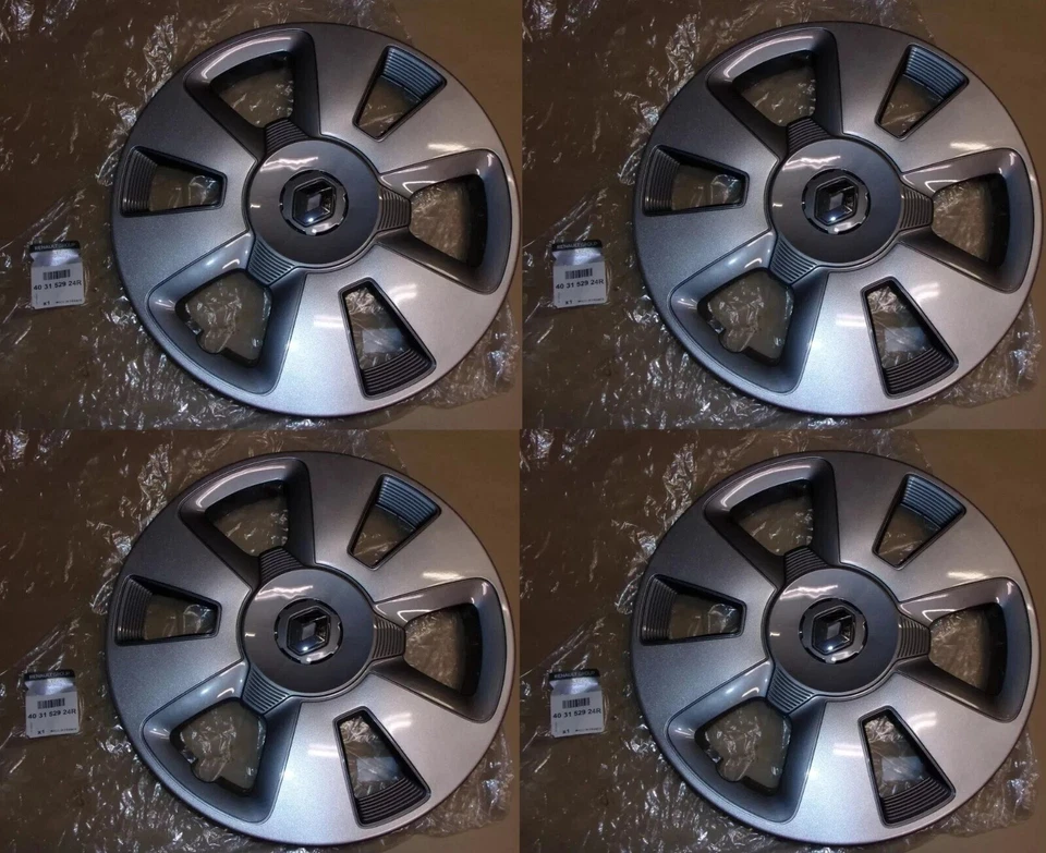 4X ORIGINAL COPRIRUOTA 15'' RENAULT TWINGO III 403152924R ARGENTO