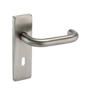 Tiradores de puerta de acero inoxidable satinado con perfil de cerradura estándar - Imagen 1 de 1