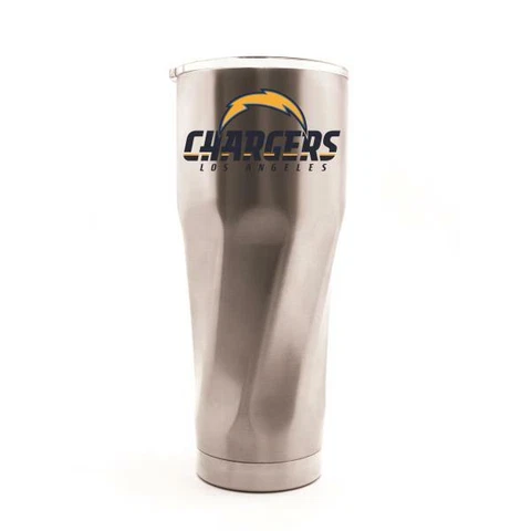 UNIQUE LOS ANGELES CHARGERS  STAINLESS STEEL TUMBLER WITH PUSH ON LID AND SPOUT Cover