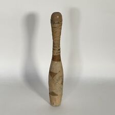 Antique Indian Exercise Club Primitive Wooden Circus Juggling Pin Repaired 1900s