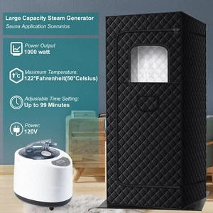 1000W Personal Steam Sauna Tent Loss Weight Detox Therapy Spa Portable 2.6L US - Picture 1 of 16