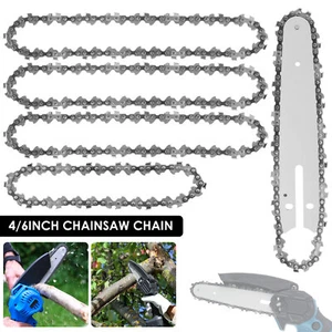 5Pcs Mini Chainsaw Chain with Replacement Saw Chain Bar 4/6inch Metal ⊇ - Picture 1 of 15