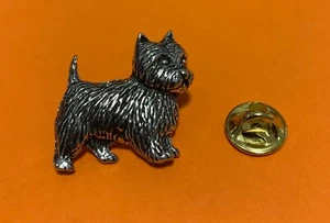 WESTIE PEWTER PIN INSIGNIA BROCHE SOLAPA EN BOLSA DE REGALO PERROS AMANTES CUMPLEAÑOS NAVIDAD - Imagen 1 de 2