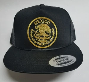 MEXICO MEXICO HAT MESH TRUCKER . BLACK ADJUSTABLE NEW - Picture 1 of 2
