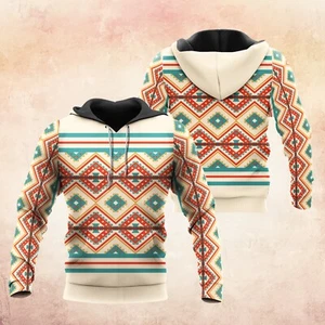 Aztec Hoodie Aztec Tribal Sweatshirt Native Clothing Style - Aztec Gifts - Picture 1 of 5
