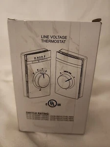DPST Line Voltage Electric Heat Thermostat 802 - Picture 1 of 4