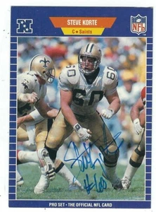 Autographed STEVE KORTE New Orleans Saints 1989 Pro Set Card #271 w/COA - Picture 1 of 1