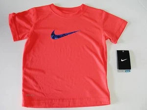 Nike Boys Swoosh Dri Fit Short Sleeve Tee Bright Crimson Sz 4 - NWT - Picture 1 of 1