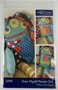 Indygo Junction IJ995 "Dress Myself Monster Doll" Sewing Pattern UC FF N. Ornce - Picture 1 of 7