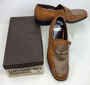 VINTAGE WEYENBERG MASSAGIC BROWN Patent LEATHER Loafer DRESS SHOES Size 10 E - Picture 1 of 9