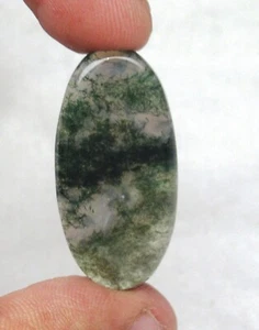 Natural Moss Agate Cabochon Oval Shape 22.75 Cts Gemstone H 6665 - Picture 1 of 7