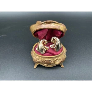 Pendientes vintage Coro Fan tono dorado clip estilo Art Deco joyería llamativa - Imagen 1 de 4