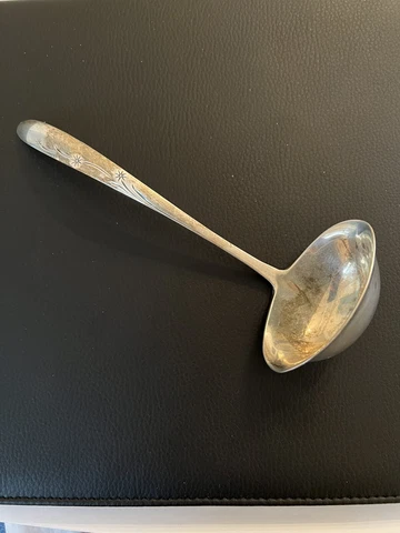 Vintage Gorham Mid Century Modern Celeste Sterling Silver Gravy Sauce Ladle Cover