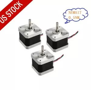 US FREE SHIP! Stepper Motor Nema17 0.5Nm flat shaft 4wires 1.5A 42*42*40mm - Picture 1 of 8