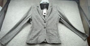 MNG Anzug Blazer Jacke Größe L Damen grau schwarz Knopfleiste Freizeit NEU - Bild 1 von 6