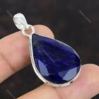 Gift For Her 925 Sterling Silver Natural Blue Sapphire Gemstone Jewelry Pendant